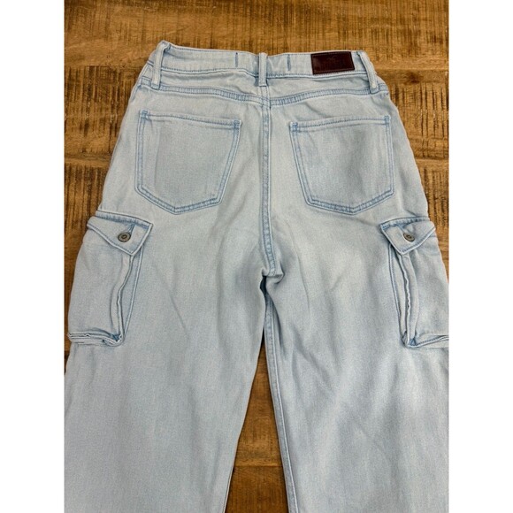 Hollister Ultra High Rise Dad Jeans Blue Pockets Women’s Size 1R - Picture 4 of 9